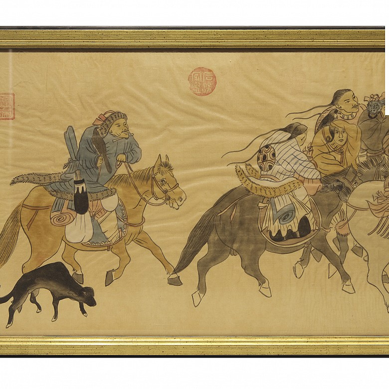 Chinese picture painted on canvas, 20th century - 1