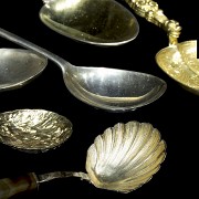 Decorative silver spoons, 19th century - early 20th century
