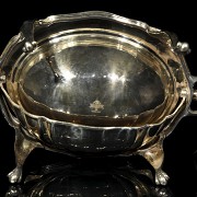 English silver plated metal caviar cooling vessel