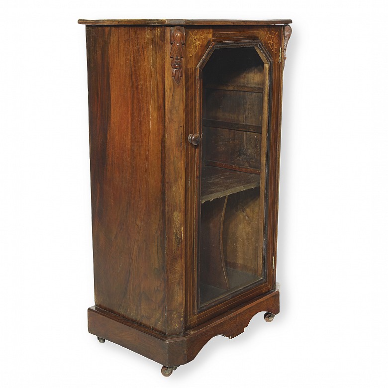Victorian mahogany music cabinet, 19th century