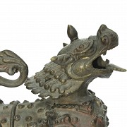 León guardián de bronce, Nepal, S.XIX