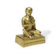 Gold plated bronze Buddha, Qing dynasty.