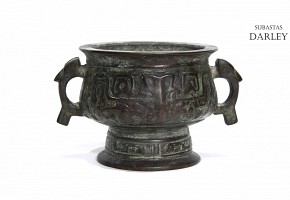Chinese bronze censer, 20th century
