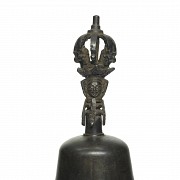 Tibetan bronze bell, 19th - 20th century