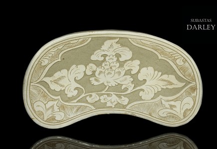 Almohada china de cerámica vidriada, estilo Song