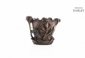 Chinese carved wood libation cup, 19th century.