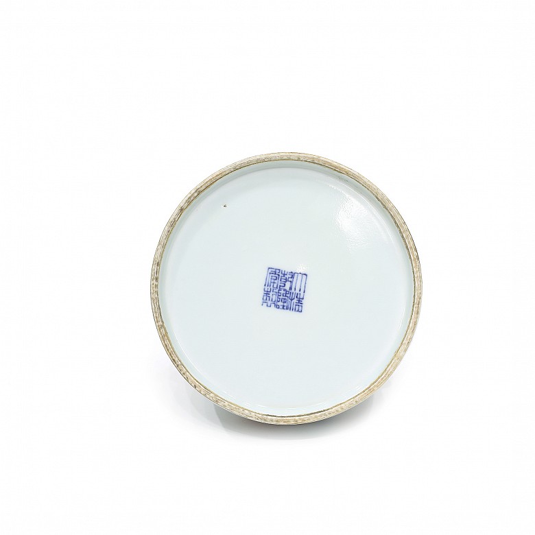 Jarrón de porcelana esmaltada, s.XX