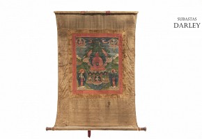 Silk Thangka, 19th century