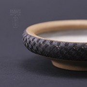 Precioso Platito Antiguo de cerámica de Yixing esmaltada. - 5