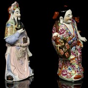 Pair of porcelain sages, China, 20th century - 2