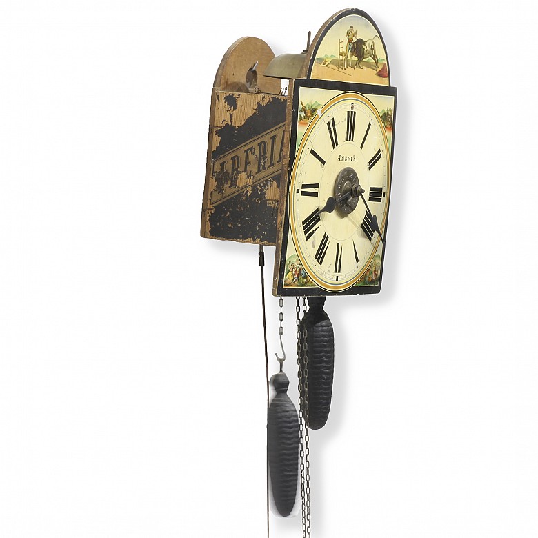 Caja de reloj con péndulos, S.XIX - 4