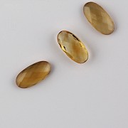 Lot of 3 beautiful citrines 2.50cts honey colored - 2