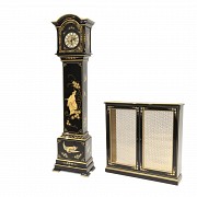 A group of a Grandfather clock and a radiator cover, 20th century
