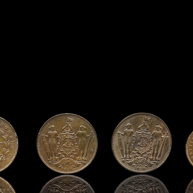 Four Borneo coins, 19th century