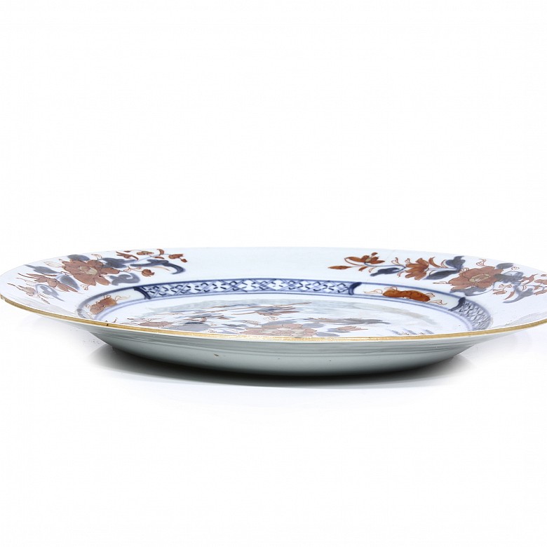 Porcelain plate, Compagnie des Indes, 19th century. - 1