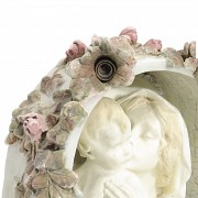 Porcelain wall light, Faience Schauer, Vienna, early 20th century - 5