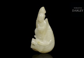 White jade figure 'Dragon Fish', Qing dynasty, Qianlong