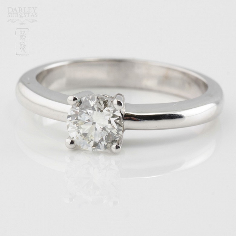 0.71cts Solitaire Diamond 18k White Gold - 3