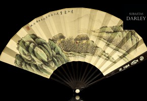 Paper fan, with Jincheng mark (1878 - 1926)