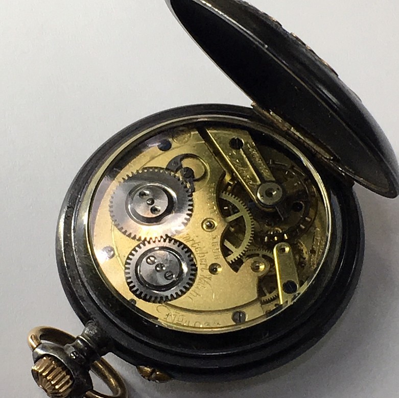 Pocket watch coltbert numbering with two windows, - 5