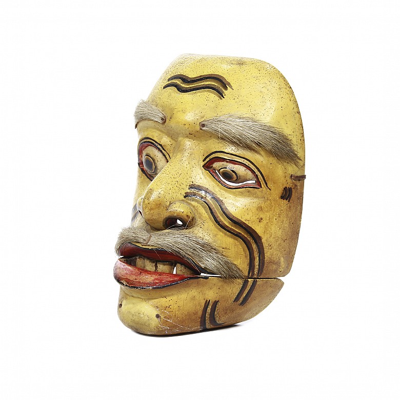 Máscara de topeng de madera tallada, med.s.XX