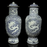 Glazed ceramic baluster vase, 20th century
