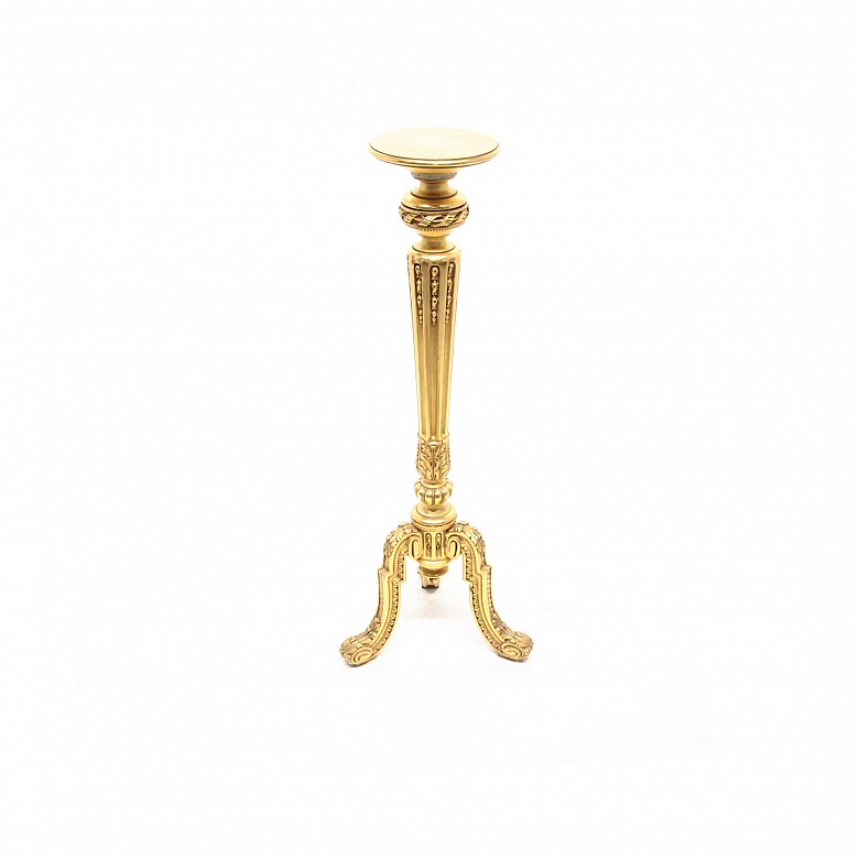 Gilded carved wooden stand, Louis XVI style, ffs.s.XIX