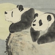 Pintura china firmado Deng Kanglin  