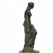 Bronze Venus on pedestal, 20th century