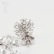 18k white gold earrings and diamonds - 7