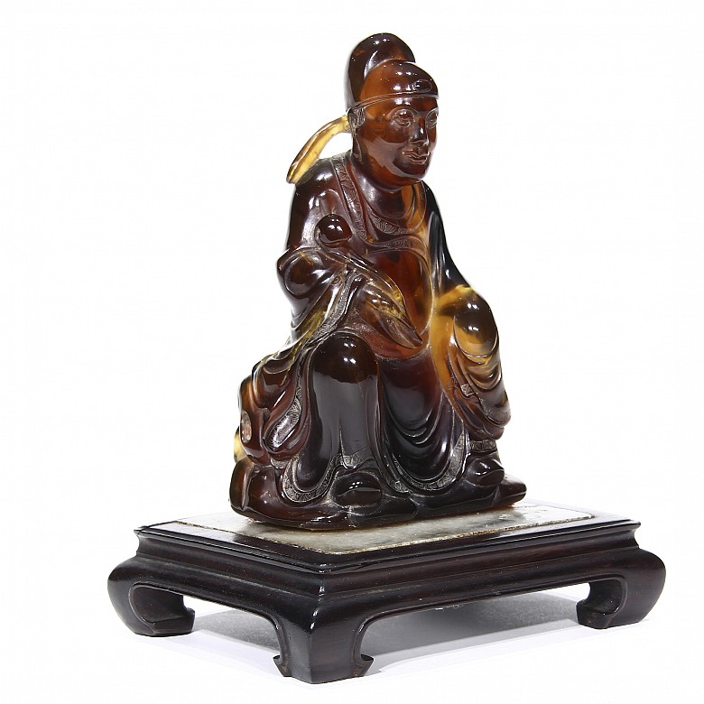 Amber Buddha figure, Qing dynasty.
