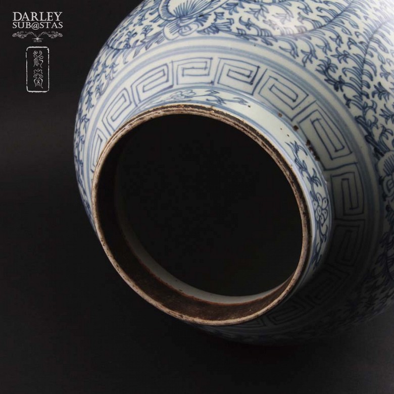 Precioso jarrón porcelana china, S.XIX - 4
