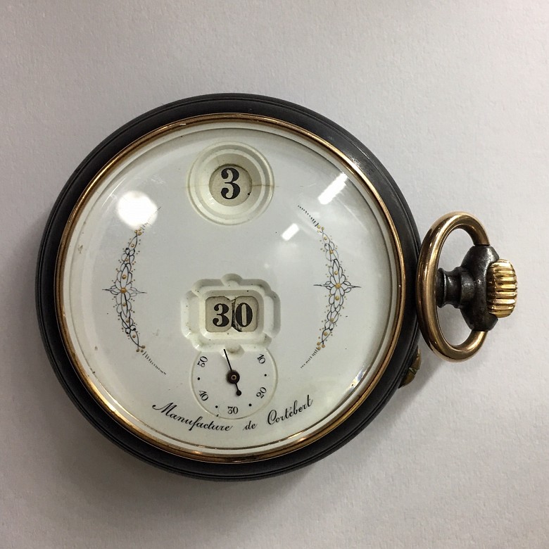 Pocket watch coltbert numbering with two windows, - 9