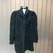 Short astrakhan fur coat, - 1