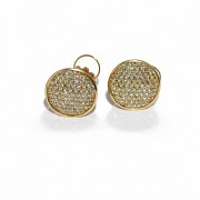 Earrings in 18k rose gold with diamonds