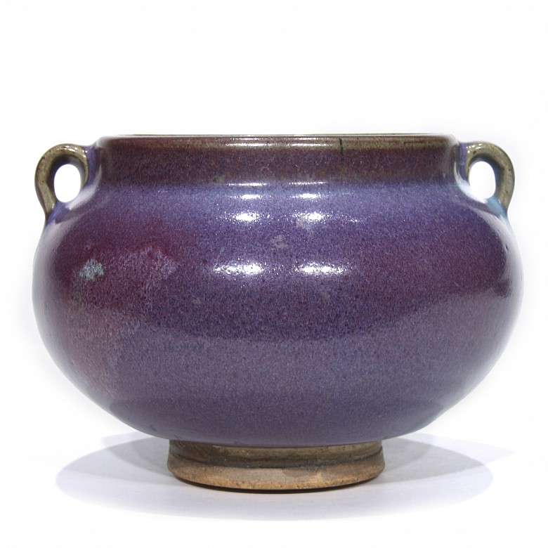 Vasija de cerámica vidriada, estilo Yuan, S.XX - 2