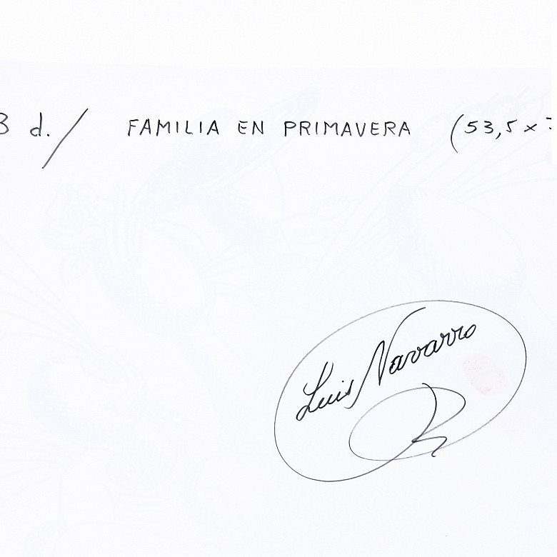 Luis Navarro (1935) “Familia en primavera”, 2013.