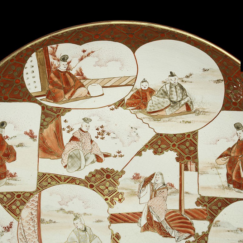Plato de porcelana Kutani, Japón, periodo Meiji (1890 - 1920) - 2