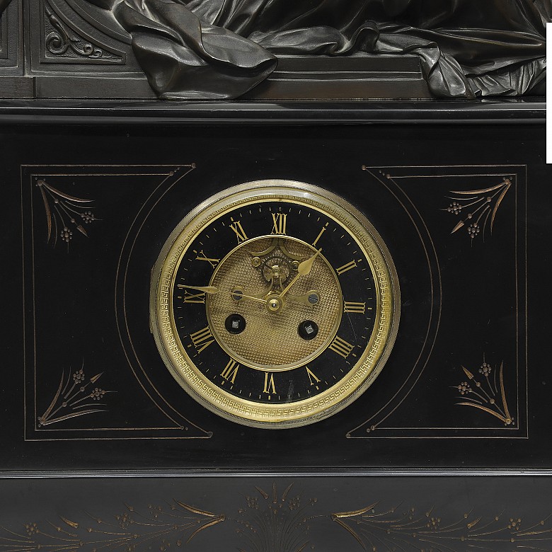 Reloj de sobremesa con guarnición, Napoleón III. Francia, S.XIX