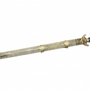 Espada de piel de tiburón y bronce, dinastía Qing, s.XIX