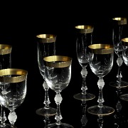 Bohemian crystal goblets 