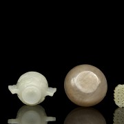 Four small carved jade objects - 6