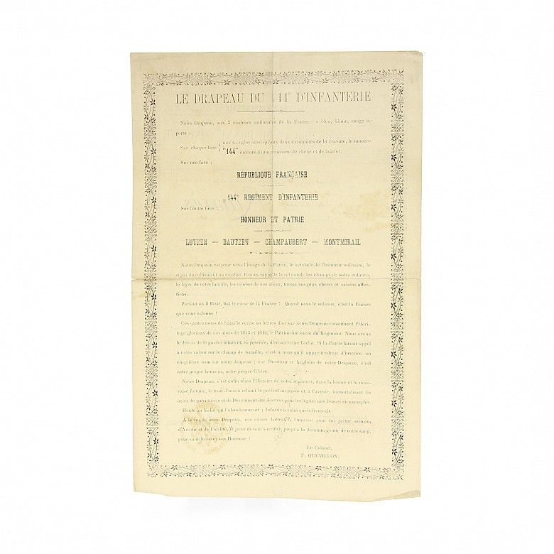 Documents of the French infantry regiment, 19th century - 3