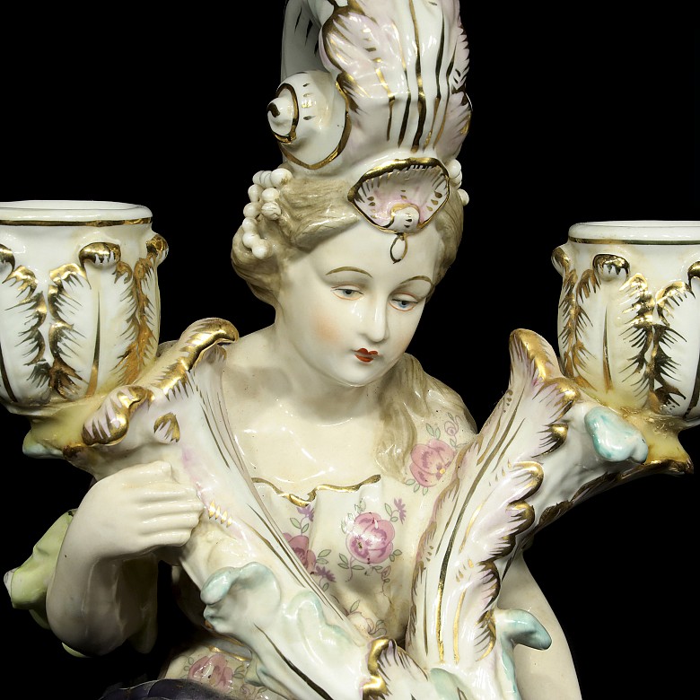 German porcelain candelabra, 20th century
