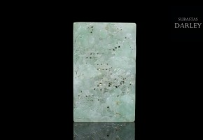 Carved jadeite plaque 