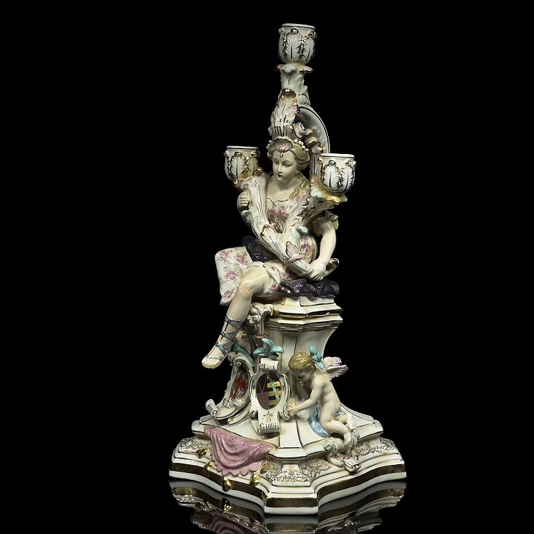 German porcelain candelabra, 20th century