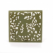 Celadon jade decorative plaque, Qing dynasty. - 7