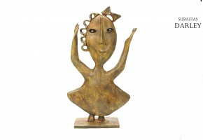 JuanGarcíaRipolles（1932）“蝴蝶的女孩”銅雕塑