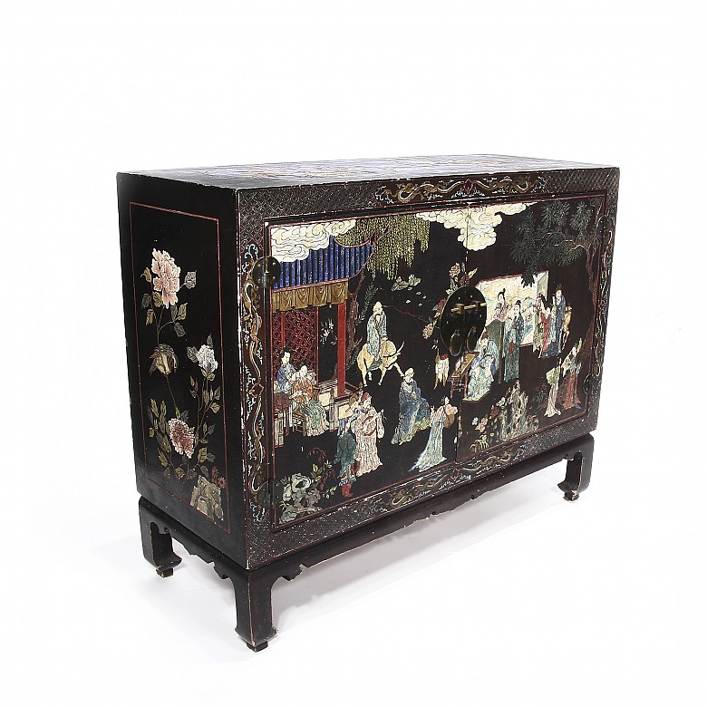 Chinese sideboard in lacquered wood, Qing dynasty. - 1