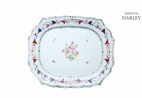 Large tray, pink family, China, Qing dynasty, 19th century